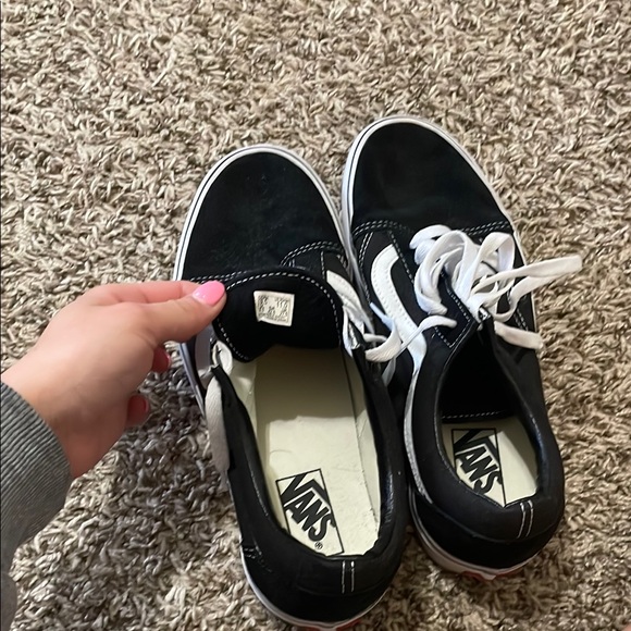 Vans Black and White Old Skool Sneakers - Picture 3 of 4
